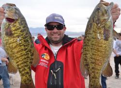 Ken Phillips of Antioch, Calif., recorded a total catch of 20 pounds, 9 ounces to grab second place in the Pro Division on Lake Havasu during the opening round of competition.