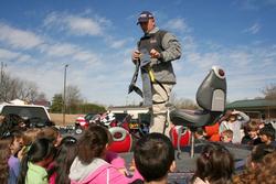 FLW Tour pro Koby Kreiger teaches students the importance of boater safety.
