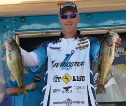 Andy Morgan moved up to third place after catching an 11-pound, 13-ounce stringer Saturday. 