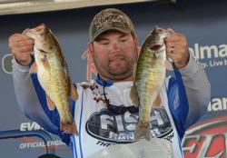 Clent Davis sits in second place after three days with a total weight of 43 pounds, 1 ounce. 