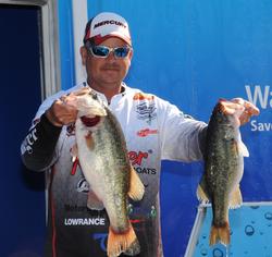 Todd Auten of Lake Wylie, S.C., brought 18 pounds, 8 ounces to the scales today to grab third place with a two-day total of 44 pounds, 12 ounces.