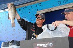 Bryan Thrift of Shelby, N.C., climbed to third place with a three-day total of 58 pounds, 2 ounces.
