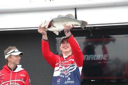 Big fish was a whopping 10 pounds, 3 ounces weighed in by Dalton Dension and Nicklaus Langlois of the FAN High School Bass Team.