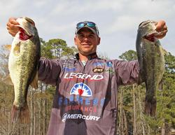Day-one leader Todd Castledine slipped to second place on the second day of Toledo Bend action.