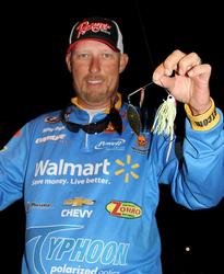 Wal-mart pro Wesley Strader will work a spinnerbait into his day-one mix.