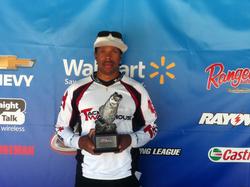 Co-angler Kevin Henderson of Honea Path, S.C., won the April 26 South Carolina Division event on Clarks Hill with 13 pounds, 7 ounces to take a check worth over $1,400.