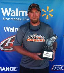 Co-angler Mike Webster of Atkins, Ark., won the May 3 Arkie Division event on Greers Ferry with a 9-pound, 13-ounce limit. He walked away with close to $2,000 in tournament winnings for his efforts.