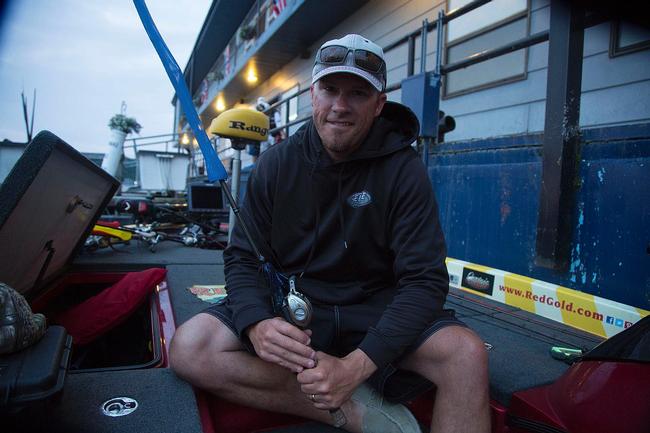 Todd Hollowell says a black-and-blue jig will be one of his go-to lures this week.