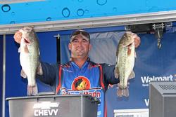 Football head jigs and crankbaits did the trick for second-place Timothy Feller.