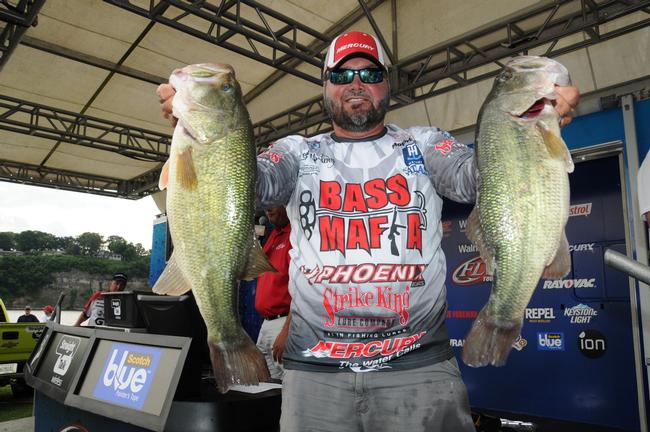 Greg Hackney is in fifth place after day one with 22-4.