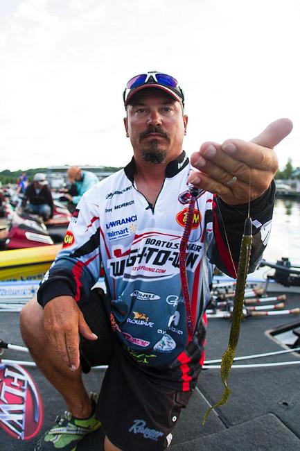 Morrow's best baits have been soft-plastic worms, including the Zoom Magnum Ol' Monster.
