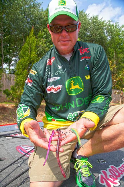 A variety of soft plastics did the trick for Shad Schenck.