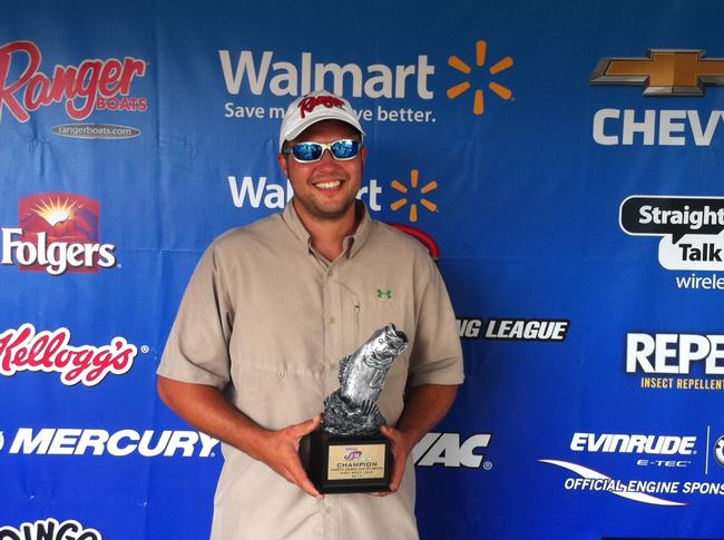 Co-angler Tyler Fisher of Salisbury, N.C., won the June 28 North Carolina Division event on High Rock Lake with a 11-pound, 06-ounce limit. For his efforts, Fisher cashed a check worth over $2,000.