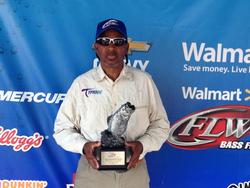 Co-angler Ernest Stephens of Orrum, N.C., won the July 19 Piedmont Division event on Falls Lake with four fish weighing 15 pounds, 3 ounces. For his efforts, Stephens was awarded over $1,600 in prize money. 