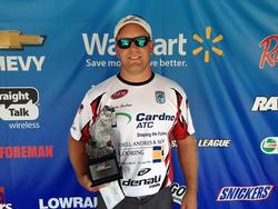 Co-angler Travis Andres of Georgetown, Ind., won the Aug. 2 Hoosier Division event on the Ohio River with four bass weighing 7 pounds, 2 ounces. For his efforts, Andres took home over $1,700 in prize money.