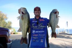 Justin Kerr of Simi Valley, Calif., brought 66 pounds, 3 ounces to the scales over the course of the three-day Rayovac FLW Series event on Clear Lake to claim third place.