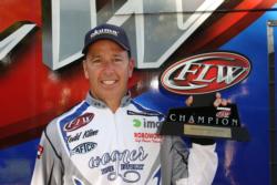 Co-Angler Todd Kline grabbed first place at the Rayovac FLW Series Clear Lake event with a three-day total of 56 pounds, 10 ounces