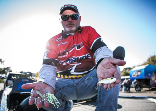 Chris McCall landed his limits with a Strike King Red Eye Shad and a 1/2 ounce Santone Lures spinnerbait.