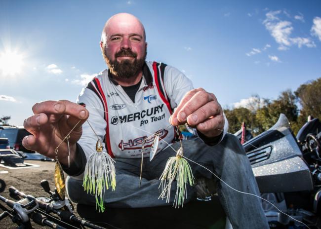 George Kapiton caught his fish on a 3/4-ounce War Eagle spinnerbait in Spot Remover and white/chartreuse patterns. 