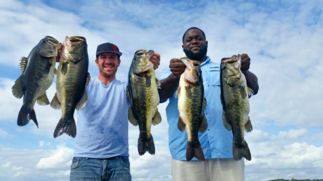 Jacob Wheeler and former Indianapolis Colts player Ellis Johnson found refuge from the cold weather with a few Florida giants.