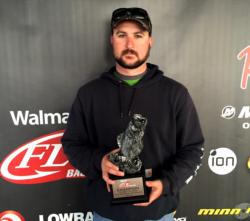 Co-angler Jared West of Mont Belvieu, Texas, won the Feb. 28  Cowboy Division event on Sam Rayburn with just four bass weighing 21 pounds, 6 ounces. For his efforts, West was awarded over $2,600.