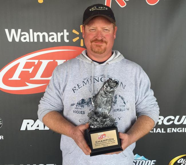 Co-angler Warren Ferguson of Peterstown, W.Va., won the March 21 Shenandoah Division event on Smith Mountain with four bass weighing 16 pounds, 2 ounces. He earned a check worth over $2,000 for his efforts.