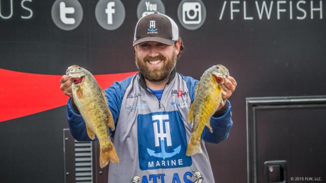 Luke Dunkin brought 10-11 to the scale on day two of the Walmart FLW Tour on Beaver Lake to capture the victory in the co-angler division.