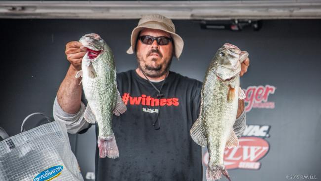 David Fields of Murray, Ky., finished day two in fifth place with 44 pounds, 14 ounces. 