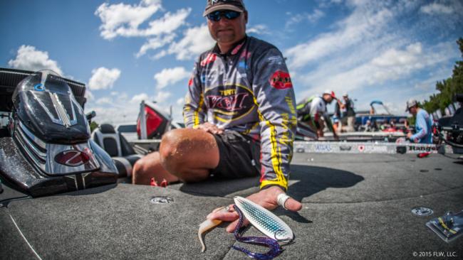 It feels like Jason Lambert has never missed a top 10 cut in a major tournament on the Tennessee River. Though that isn't true, he is on a heck of a hot streak. This week, Lambert's key baits were a blue flex-colored V&M Wild Thang worm, a 7-inch Castaic Giant Jerky J on a 1-ounce bladed jighead and a Castaic Heavy Metal Flutter Spoon.