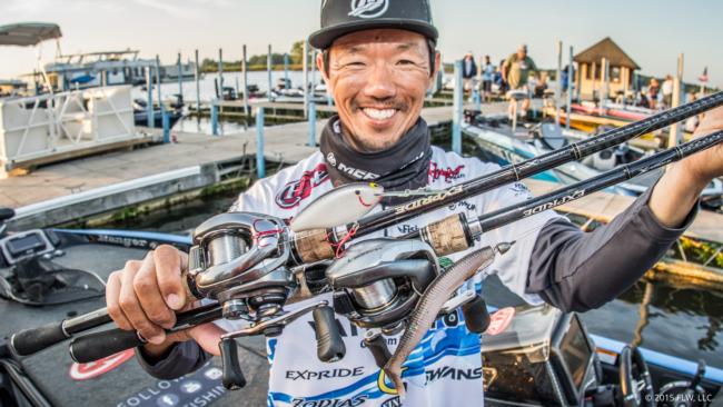 7. Shinichi Fukae caught `em with a Yamamoto Heart Tail Shad and a crankbait that was handcrafted for him by a friend. 