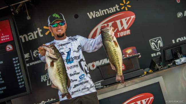 Stetson Blaylock crushed the day's biggest limit, a whopping 25-12, and moved from fifth place to second. 