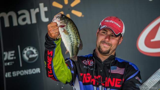 Richard Peek weighed 70-3 and finished seventh on Chickamuaga. It was the first professional top-10 FLW Tour finish of his career. 