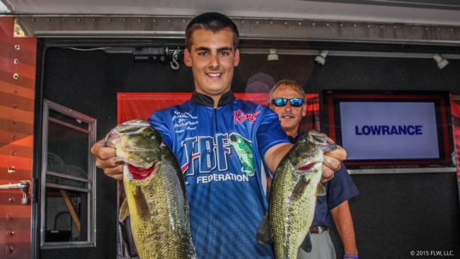 Hunter Young paced the field with an 8-pound, 12-ounce limit taken on topwaters.