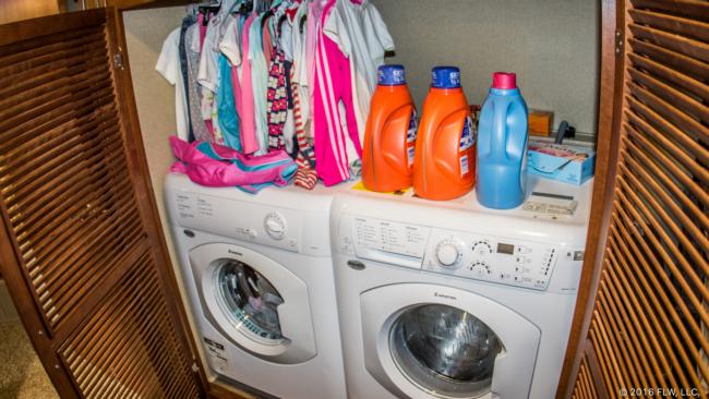 One of the best perks of camping is having many of the comforts of home on hand. The ability to do laundry without a pocketful of quarters and mere feet from where you live is certainly a nice touch, even if the whole camper wobbles a little while the laundry machine is spinning.