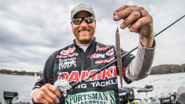What would a top-10 baits gallery be without Bryan Thrift? Mostly over in Lake Griffin, Thrift wound a Damiki Tremor (real shad), flipped and dragged a 5.5-inch Damiki Stinger, and mixed in a frog and a Z-Man ChatterBait. 