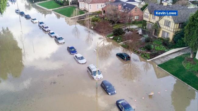 Streets of San Jose, Calif., flooded